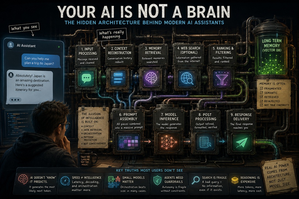 Your AI is not a brain - the hidden architecture behind modern AI assistants